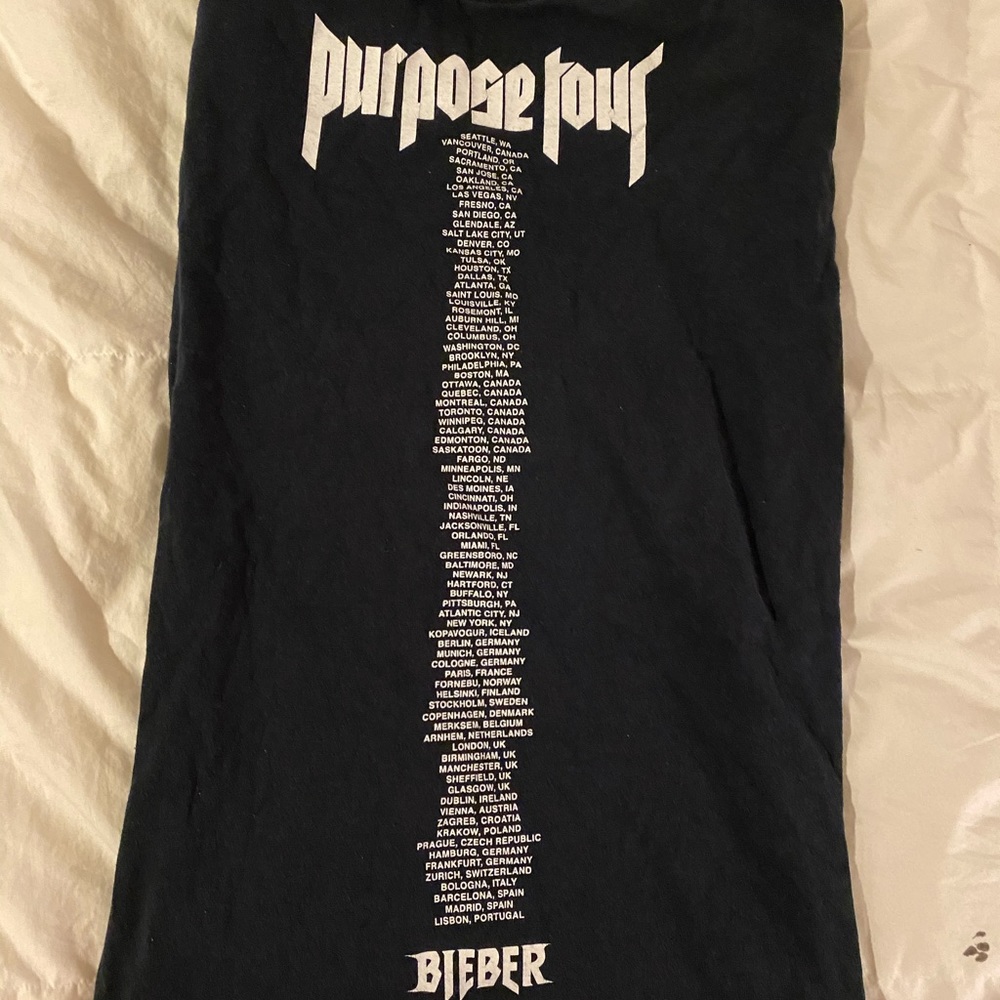 🖤JUSTIN BIEBER PURPOSE TOUR STAFF TSHIRT